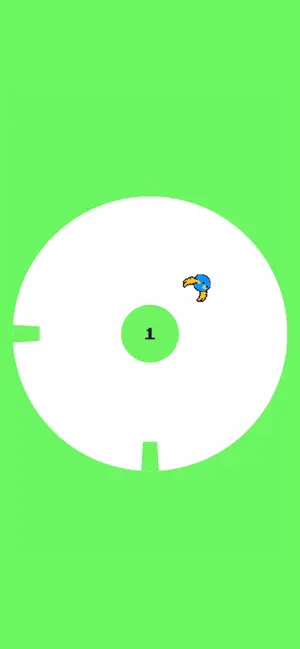Attack Of The Circle - Mr. Bird flying through the circle