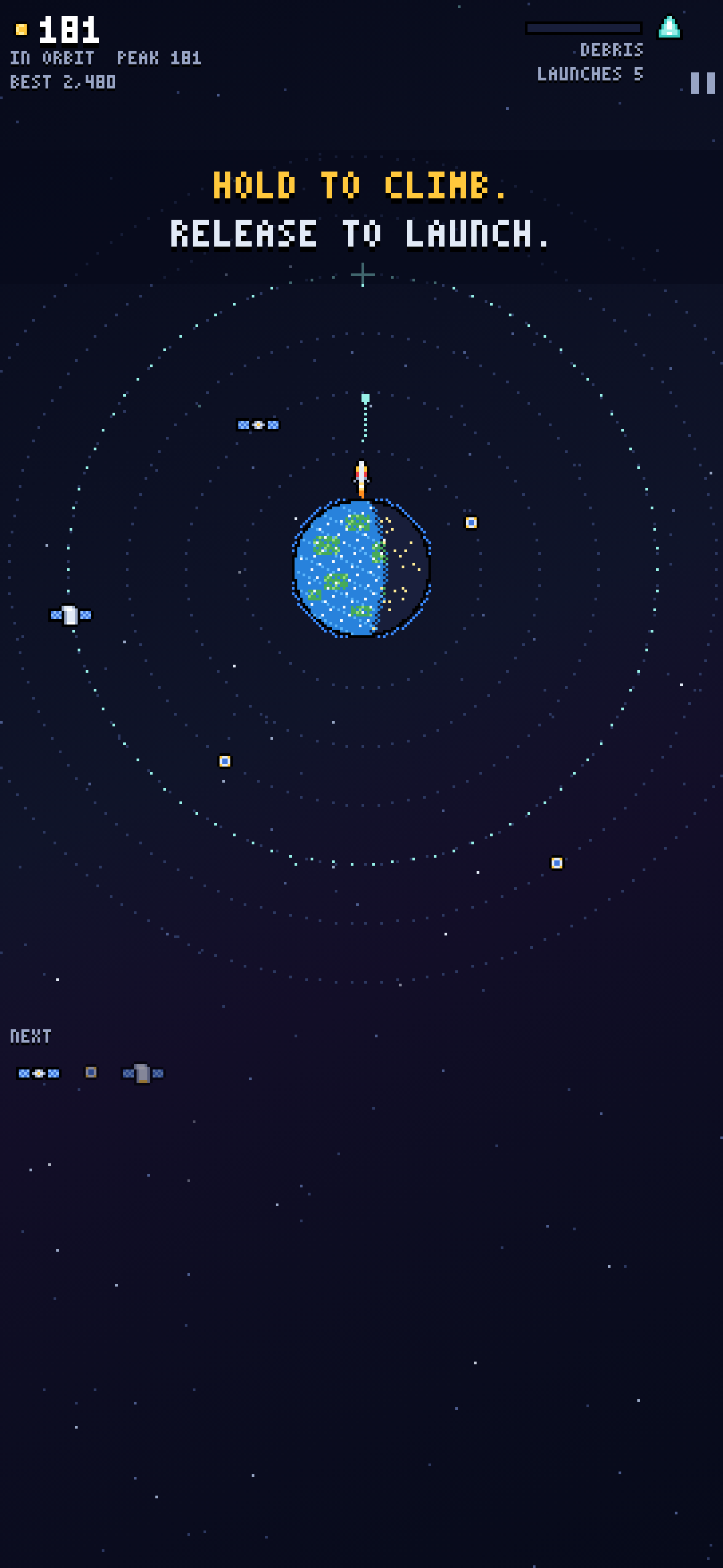 Kessler Sky launch, a satellite path previewed as an arc from the pad