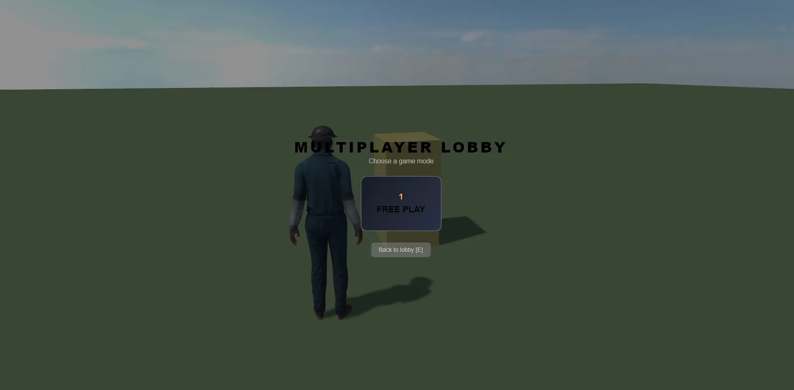 Lobby System, the multiplayer lobby with a game mode to pick