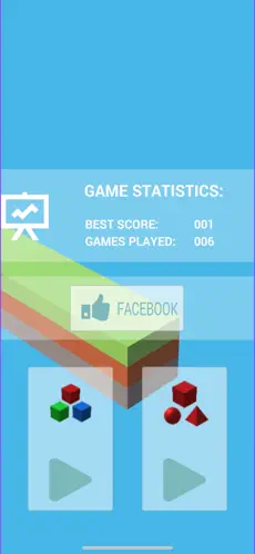Point Five menu screen showing best score, games played, and the two play modes